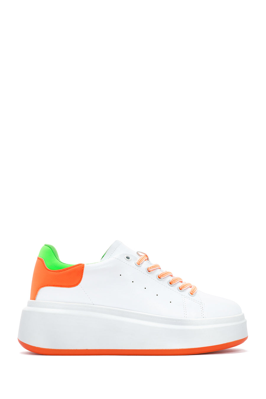Women's White Lace-Up Thick Soled Sneaker 24SFE485418 | Derimod