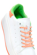 Women's White Lace-Up Thick Soled Sneaker | Derimod