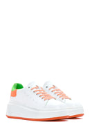 Women's White Lace-Up Thick Soled Sneaker | Derimod
