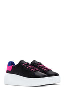 Women's Black Lace-Up Thick Soled Sneaker | Derimod