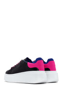 Women's Black Lace-Up Thick Soled Sneaker | Derimod
