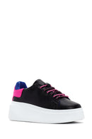 Women's Black Lace-Up Thick Soled Sneaker | Derimod