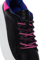 Women's Black Lace-Up Thick Soled Sneaker | Derimod
