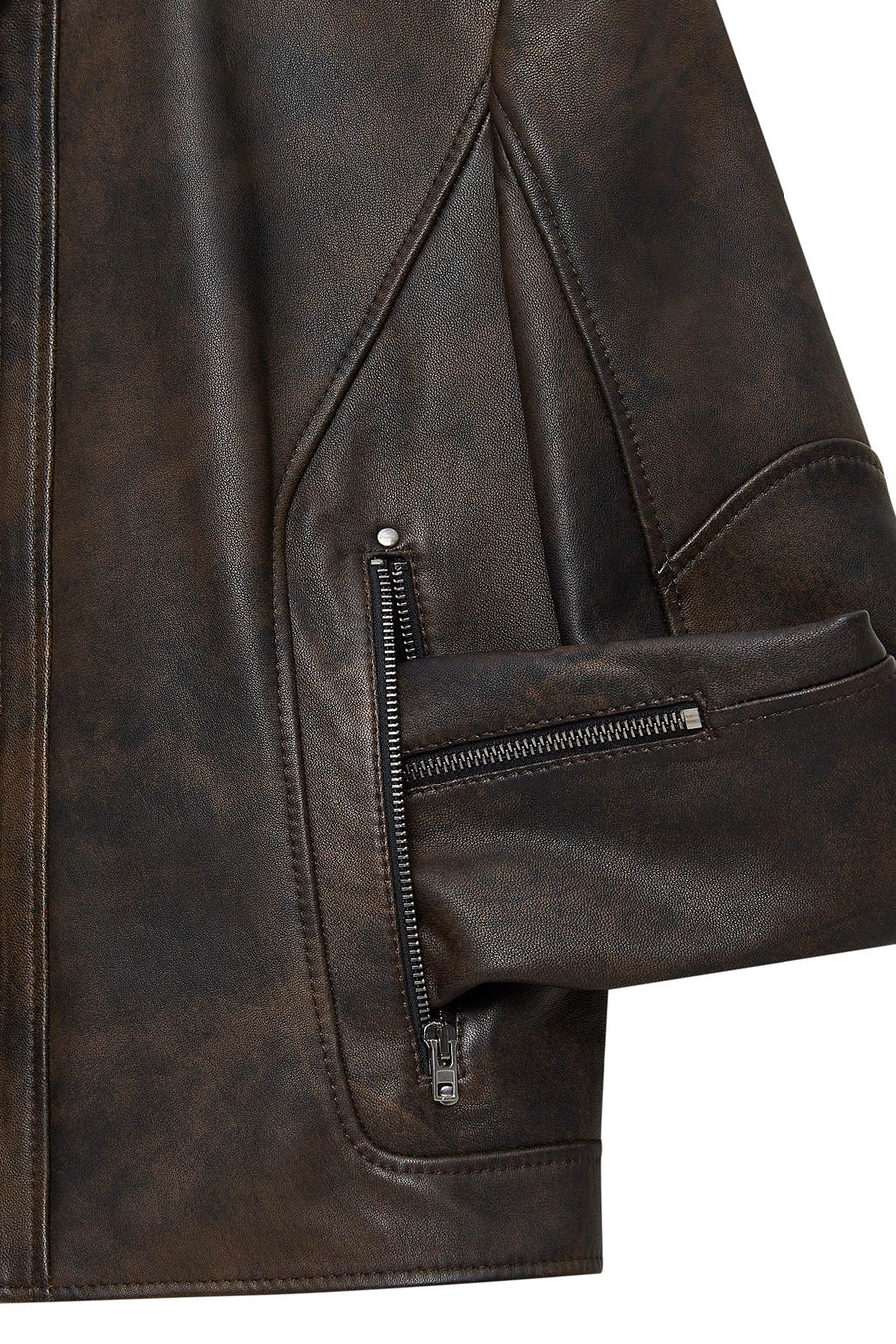 Glam Women's Brown Vintage Leather Jacket