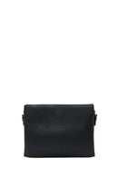 Women's Black Long Strap Knit Detailed Crossbody Bag | Derimod