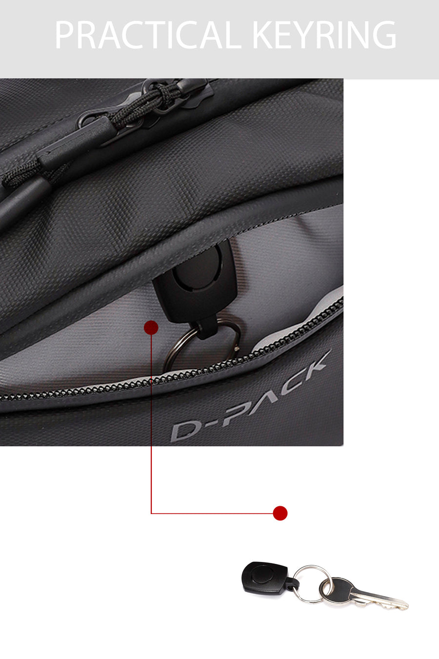D-Pack Erkek Siyah Kumaş Çapraz Çanta