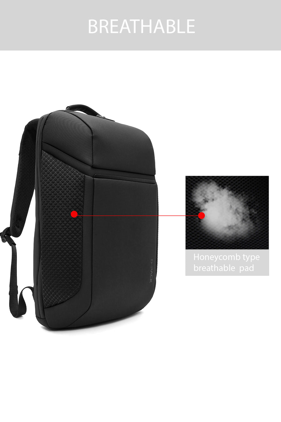 D-Pack Unisex Siyah Kumaş Sırt Çantası