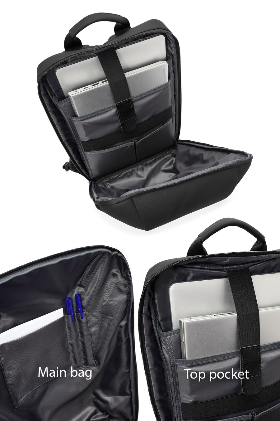 D-Pack Unisex Siyah Kumaş Sırt Çantası