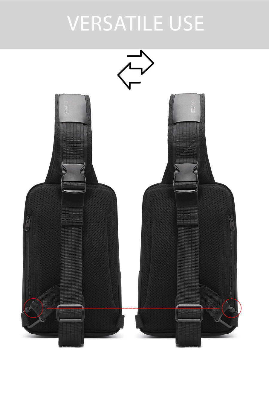 D-Pack Erkek Siyah Teknolojik Sırt Çantası