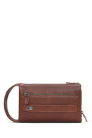 Men's Tan Leather Handbag | Derimod