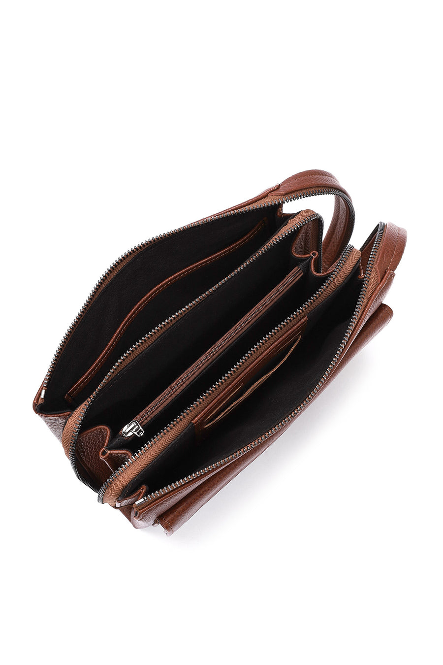 Men's Tan Leather Handbag