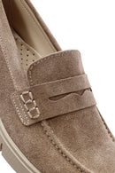 Women's Mink Suede Leather Comfort Loafer | Derimod