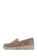 Women's Mink Suede Leather Comfort Loafer | Derimod