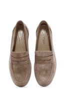 Women's Mink Suede Leather Comfort Loafer | Derimod