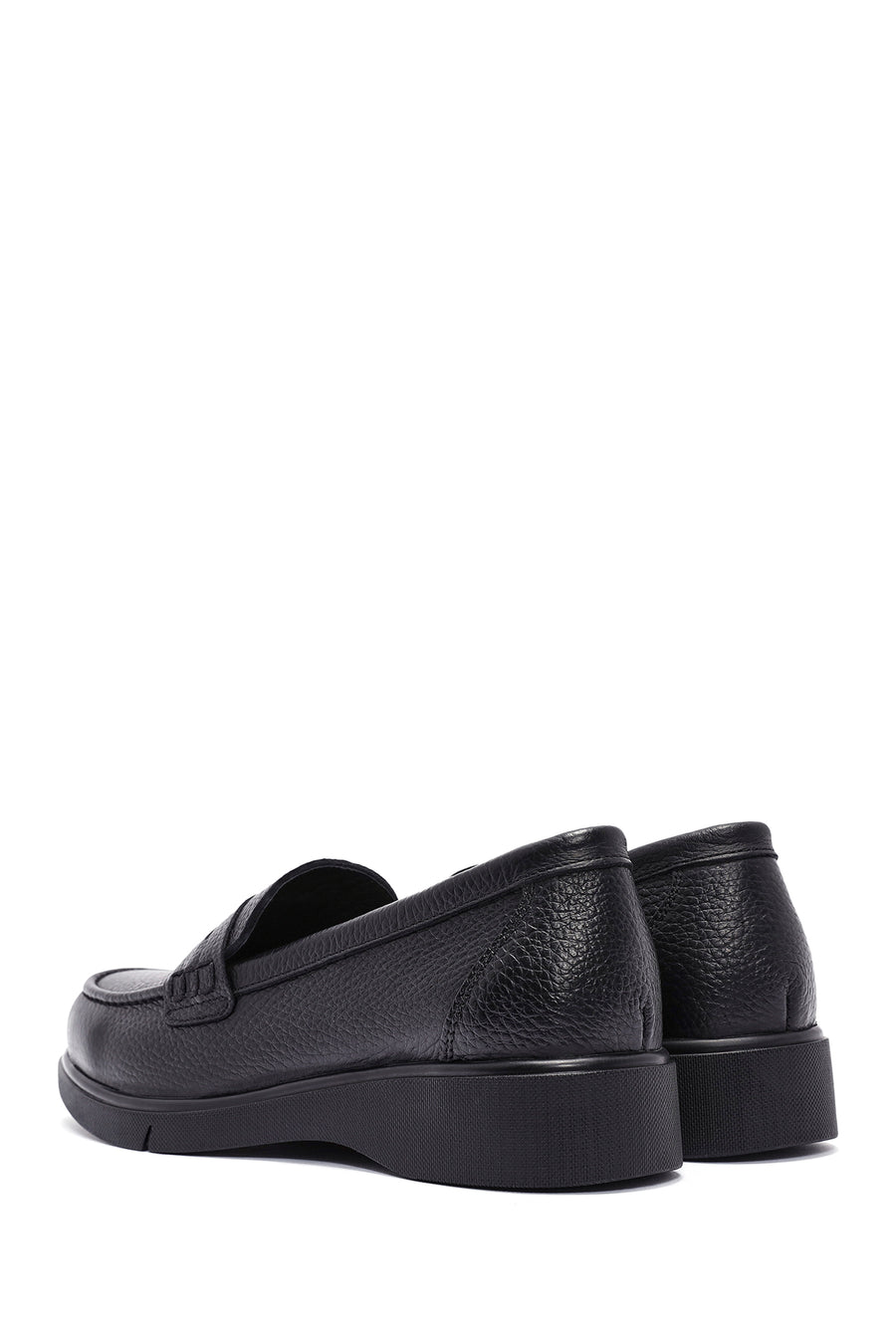 Women's Black Leather Comfort Loafer