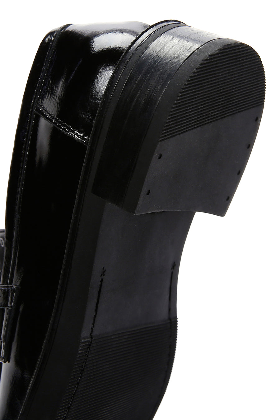 Kadın Siyah Zincir Detaylı Deri Maskülen Loafer