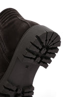 Women's Brown Zippered Suede Leather Boots | Derimod