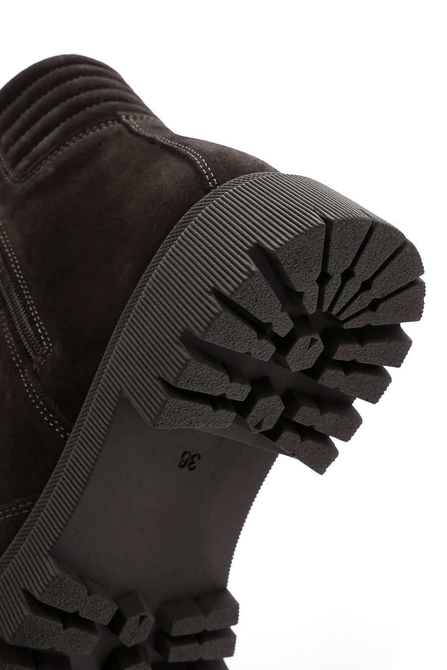 Women's Brown Zippered Suede Leather Boots