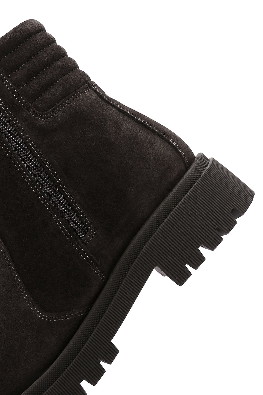 Women's Brown Zippered Suede Leather Boots