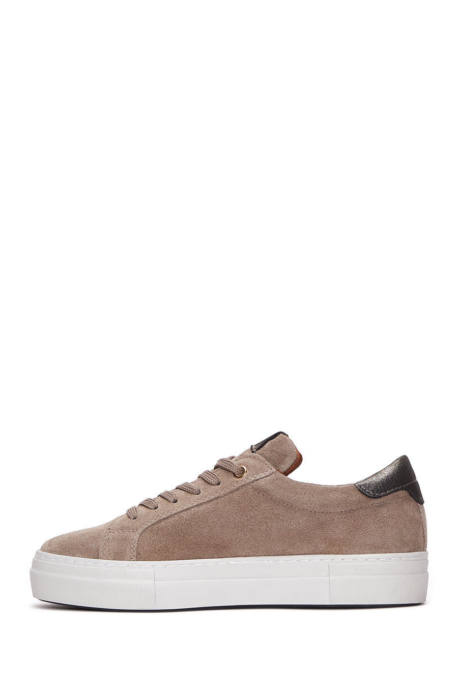 Women's Mink Lace-Up Suede Leather Sneakers