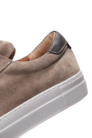 Women's Mink Lace-Up Suede Leather Sneakers | Derimod