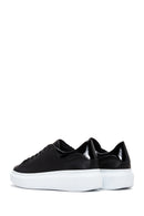 Women's Black Lace-Up Chunky Sole Leather Sneakers | Derimod