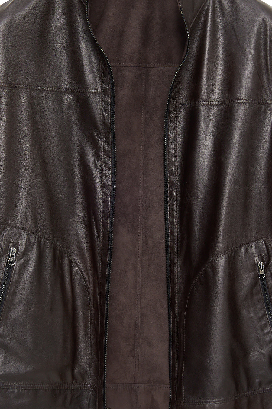 Clint Men's Brown Suede Double-Sided Leather Jacket