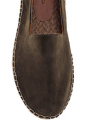 Men's Leather Suede Espadrilles | Derimod