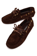 Woman Brown Suede Loafer | Derimod
