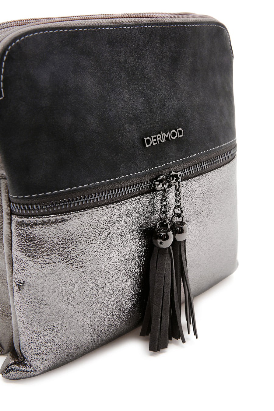 Women's Gray Long Strap Crossbody Bag