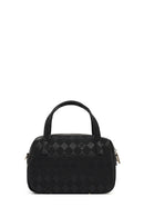 Women's Black Long Strap Printed Crossbody Bag | Derimod