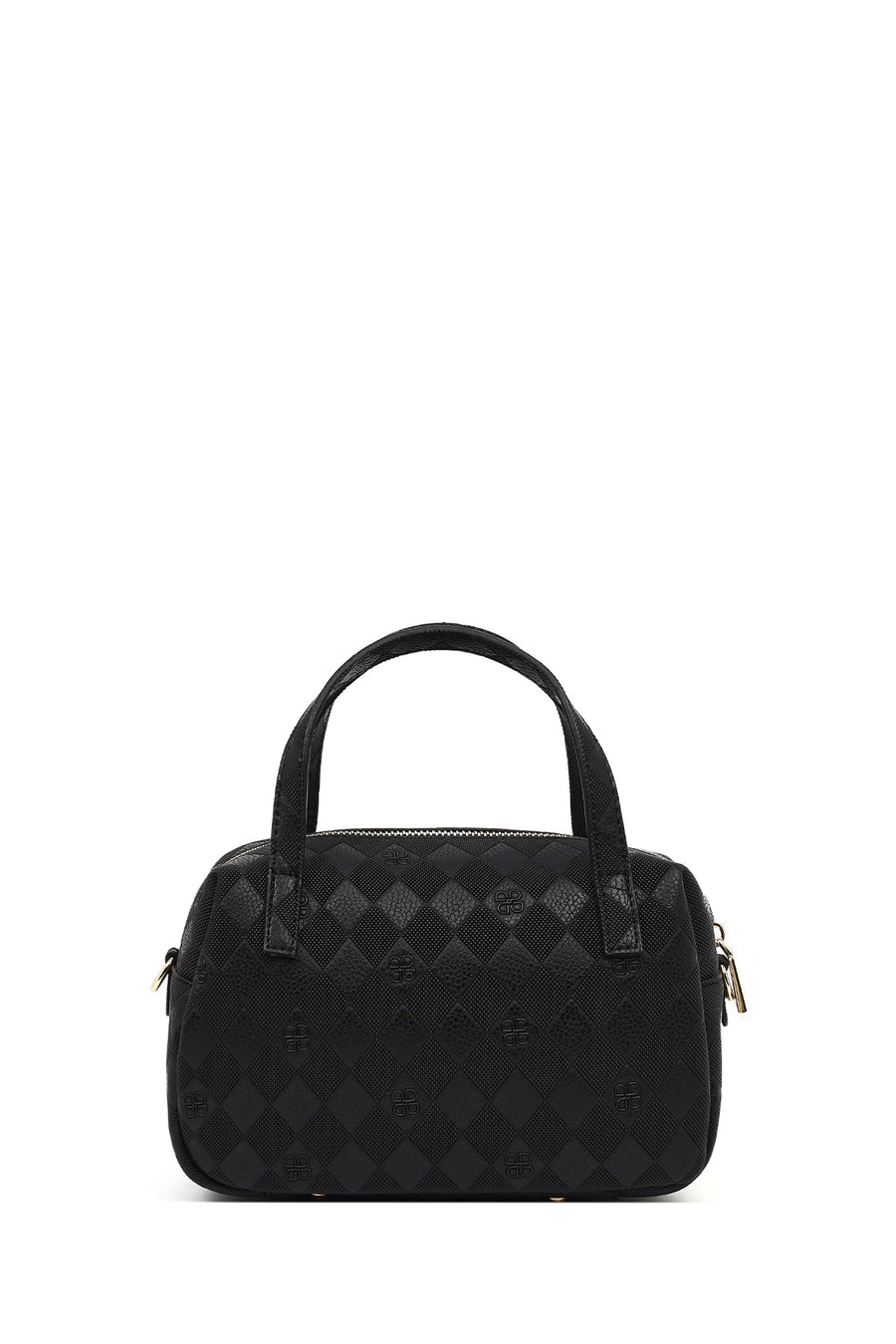 Women's Black Long Strap Printed Crossbody Bag