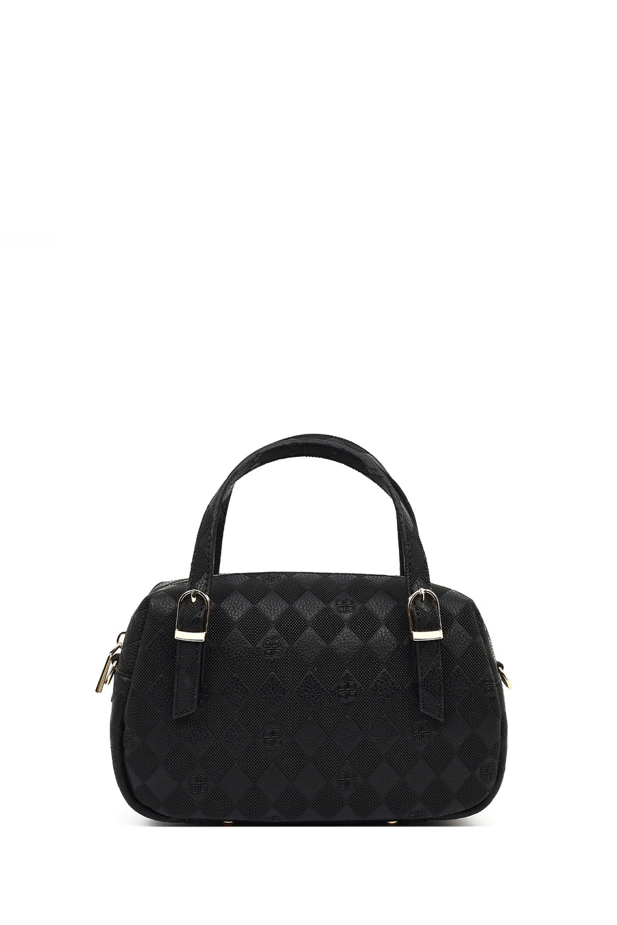Women's Black Long Strap Printed Crossbody Bag