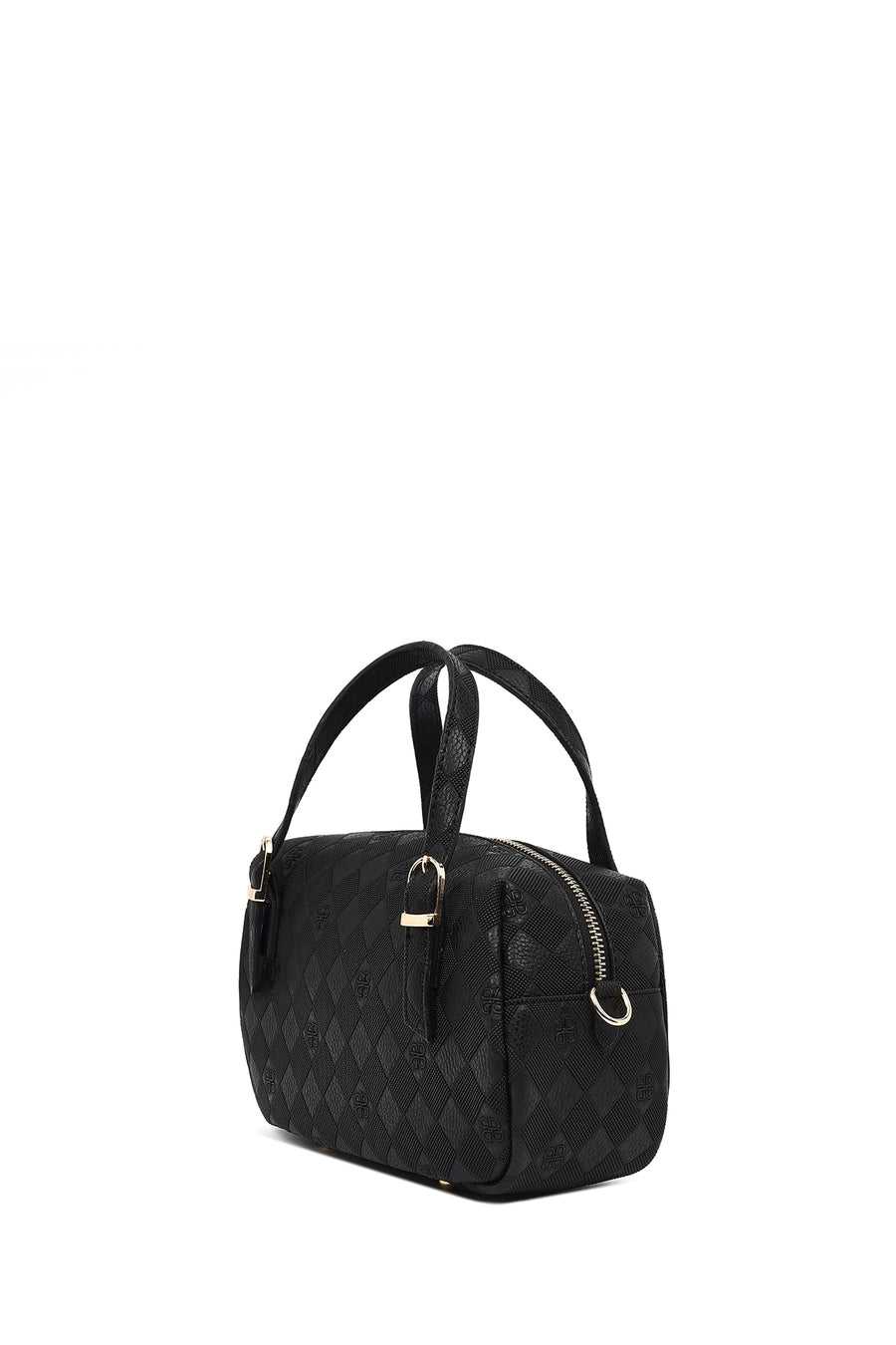 Women's Black Long Strap Printed Crossbody Bag