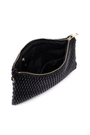 Woman Black Long Chain Strap Printed Clutch Bag | Derimod