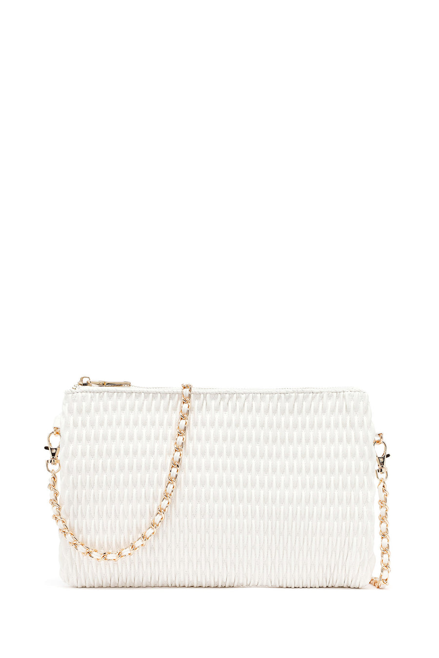 Woman Cream Long Chain Strap Printed Clutch Bag 25ABD243118 | Derimod
