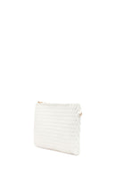 Woman Cream Long Chain Strap Printed Clutch Bag | Derimod