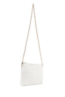 Woman Cream Long Chain Strap Printed Clutch Bag | Derimod