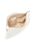 Woman Cream Long Chain Strap Printed Clutch Bag | Derimod