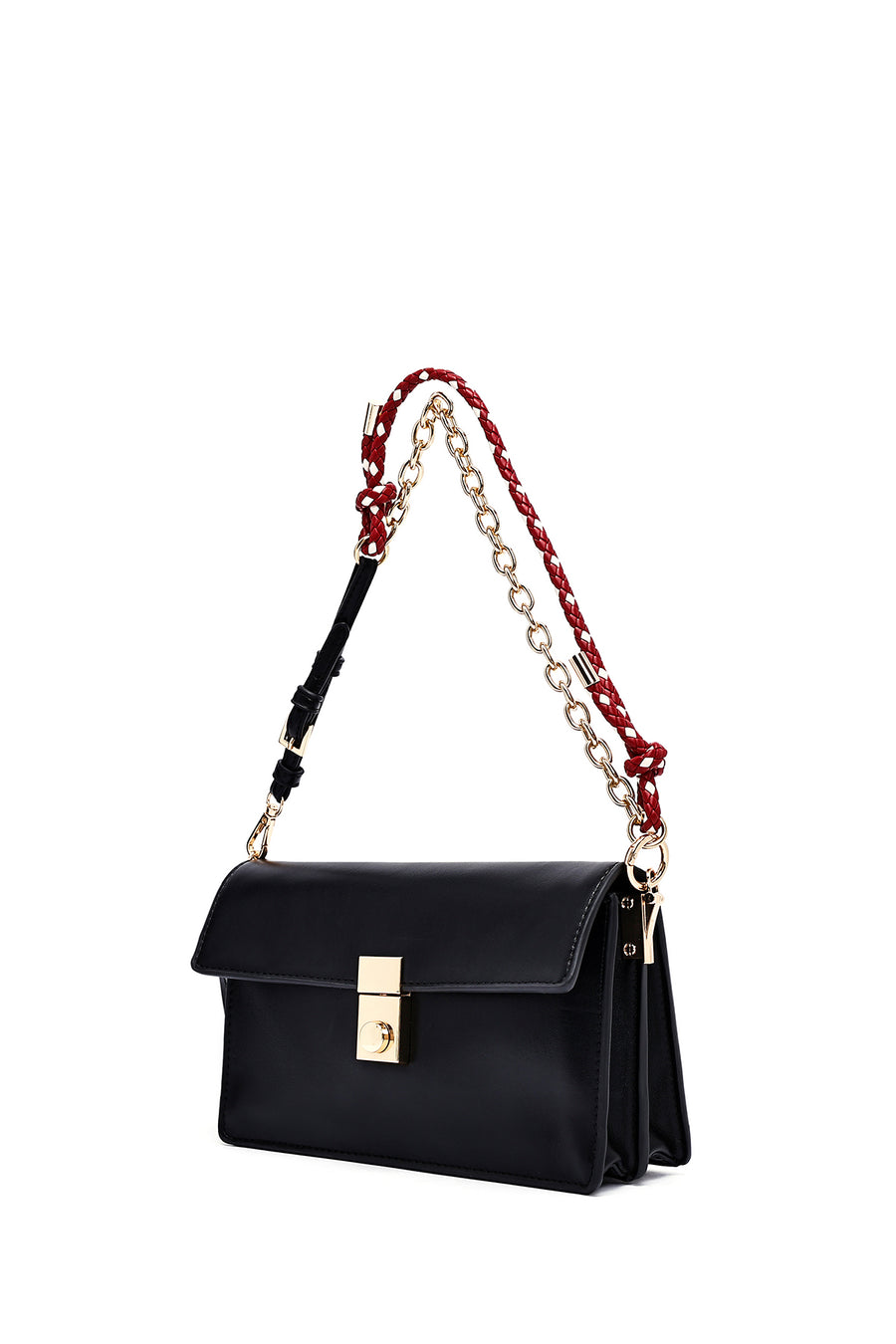 Woman Black Long Strap Crossbody Bag