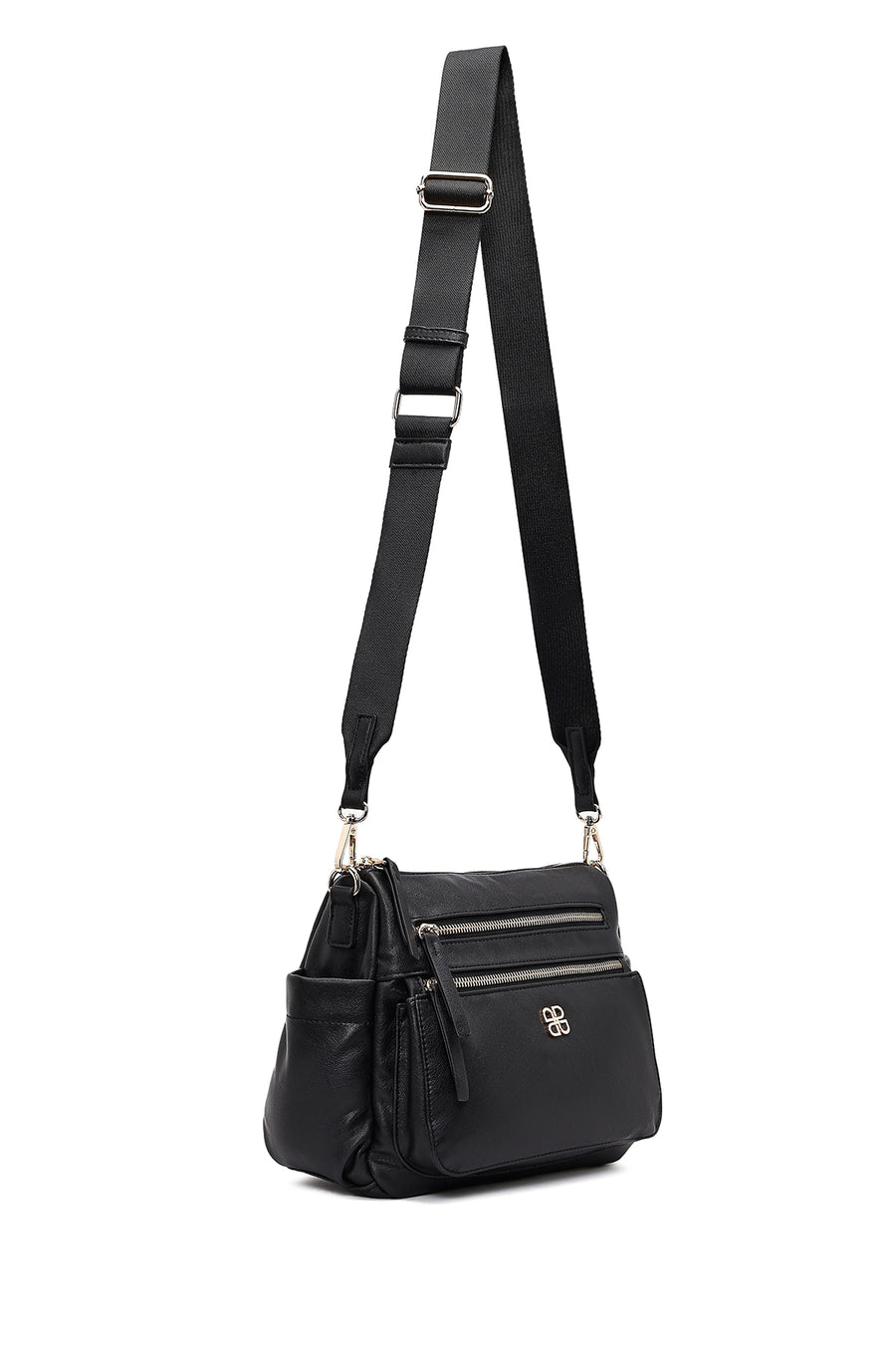 Women's Black Long Strap Crossbody Bag