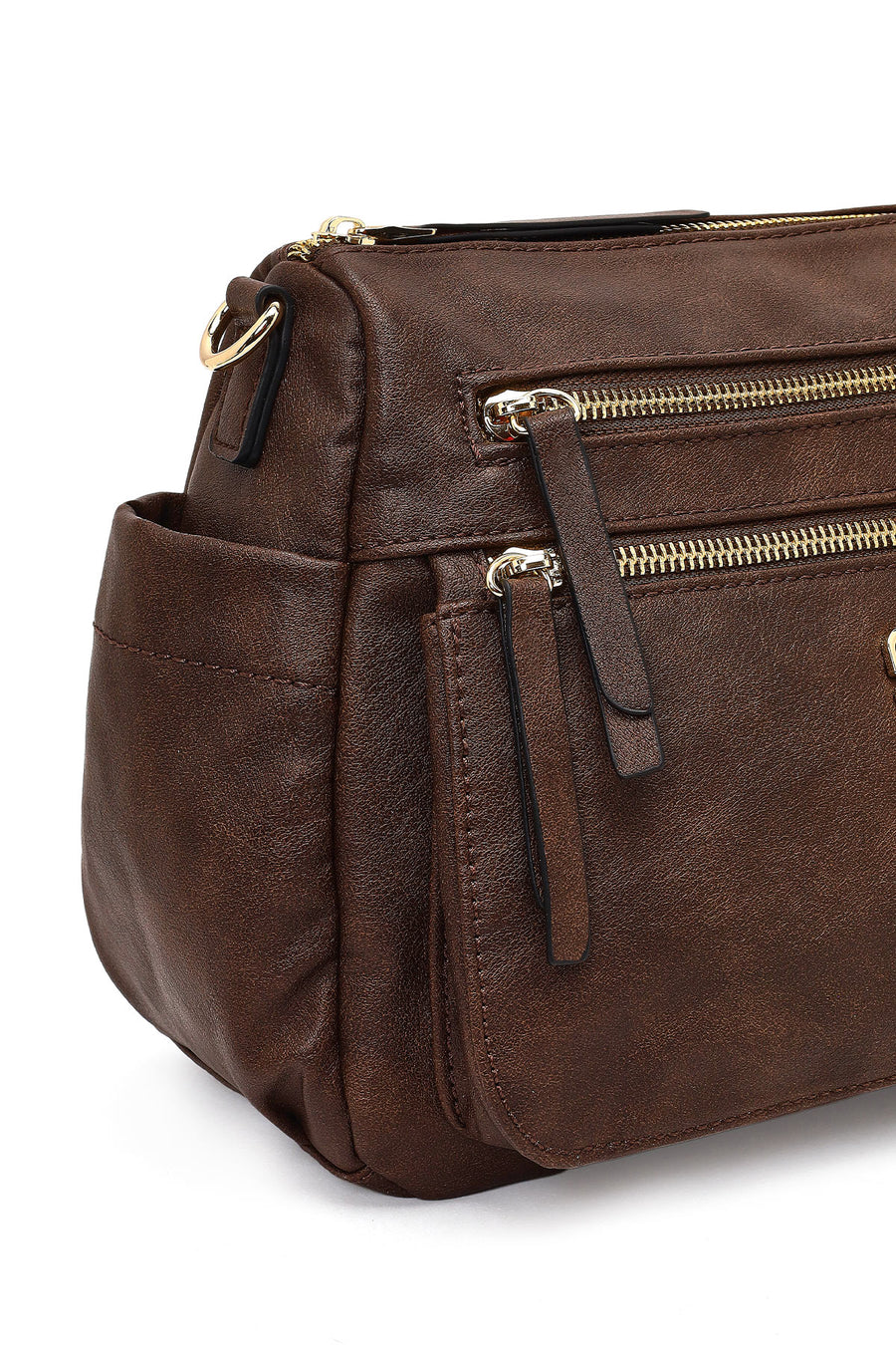 Women's Brown Long Strap Crossbody Bag