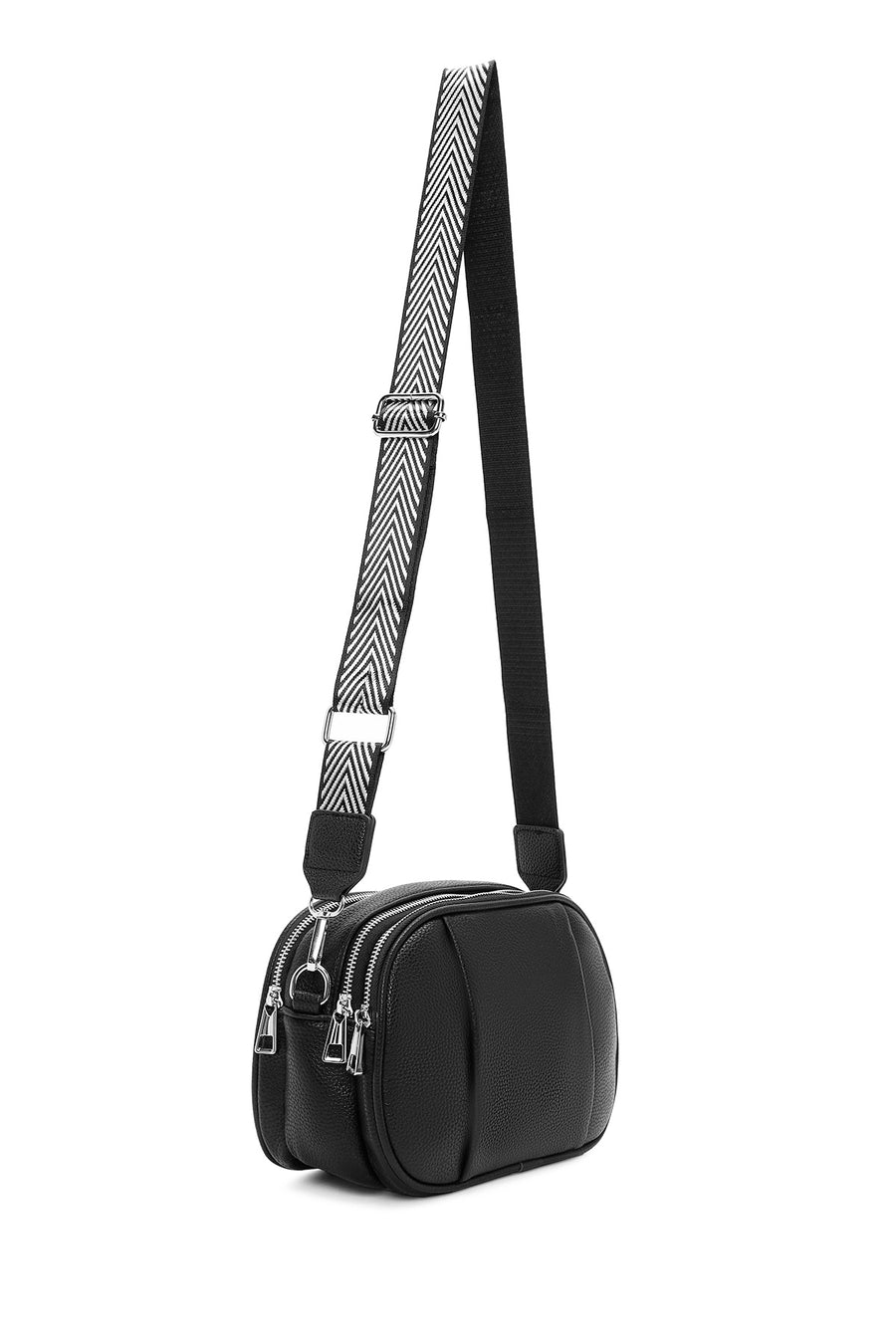 Women's Black Long Strapped Crossbody Bag