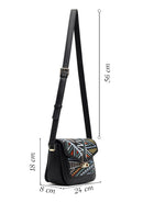 Women's Black Printed Crossbody Bag | Derimod