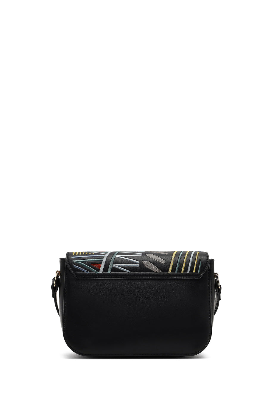 Women's Black Printed Crossbody Bag