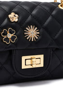 Woman Black Long Strap Quilted Shoulder Bag | Derimod