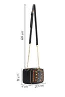 Women's Black Long Strapped Printed Crossbody Bag | Derimod