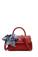 Woman Burgundy Long Strap Quilted Mini Crossbody Bag | Derimod