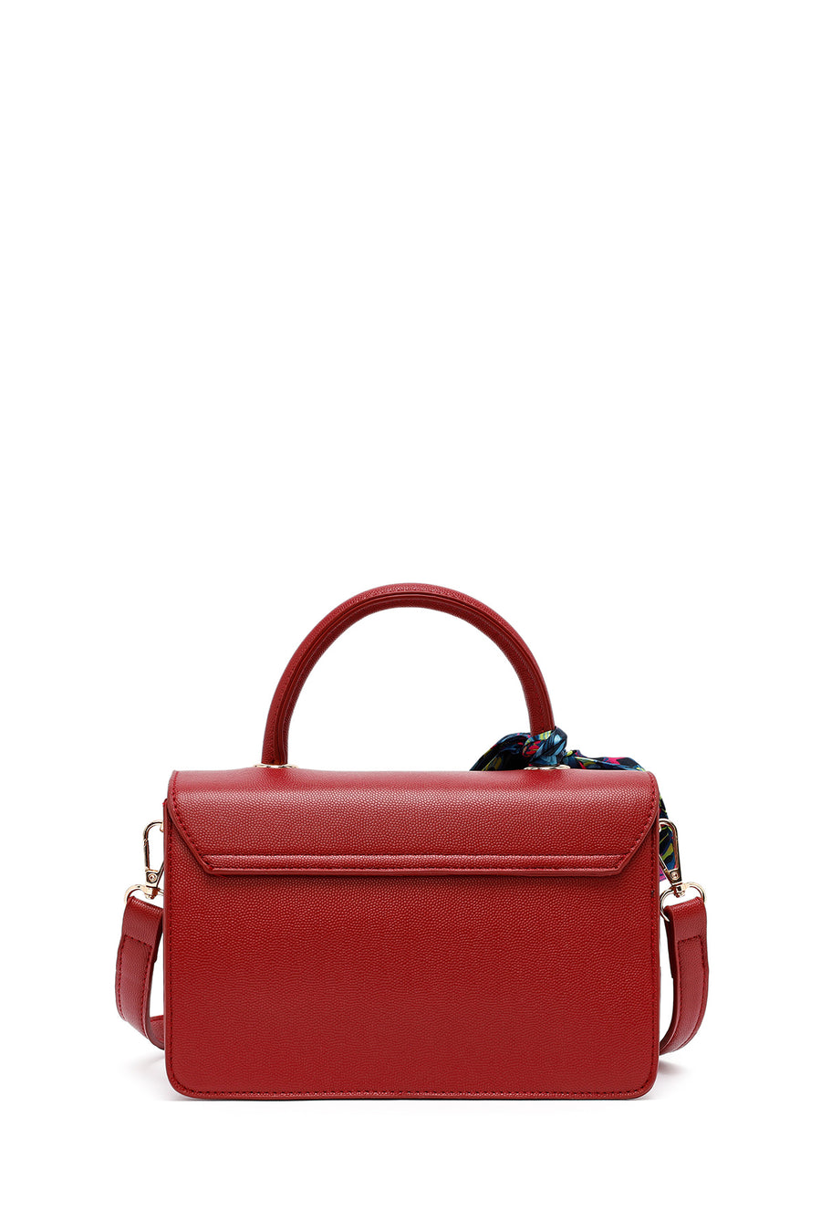 Woman Burgundy Long Strap Quilted Mini Crossbody Bag