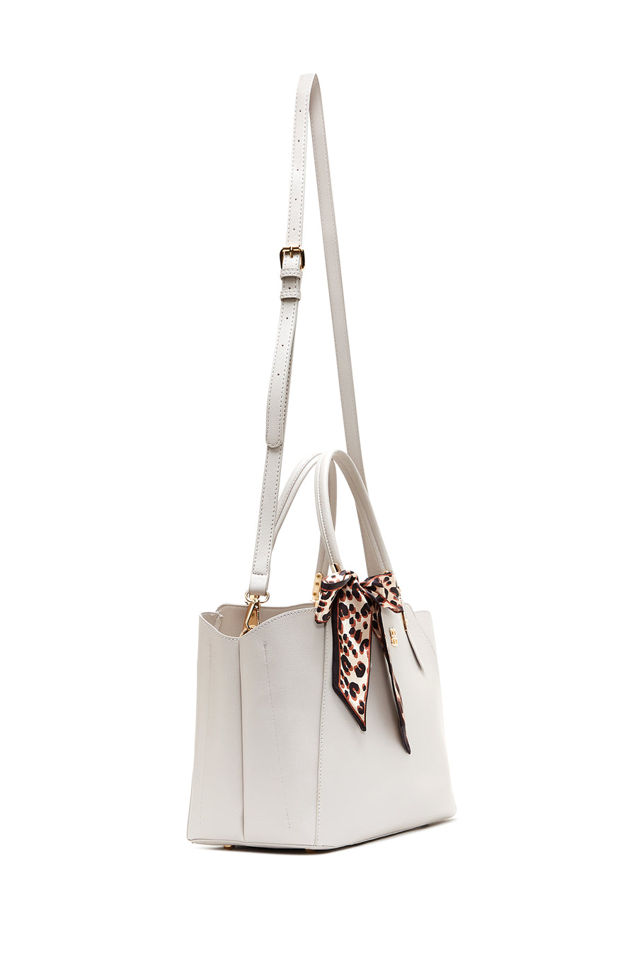 Women's Mink Long Strapped Accessorized Shoulder Bag